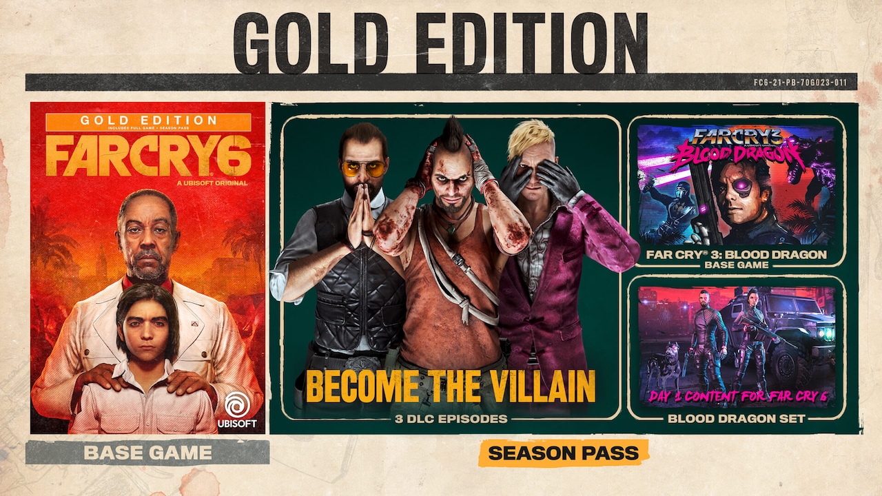 Far Cry 6 - Gold Edition includes