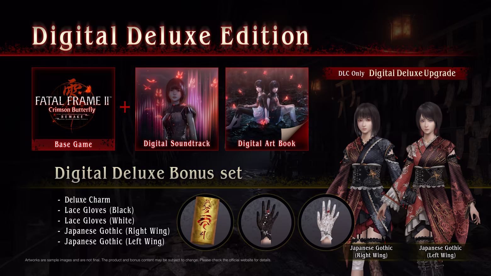 FATAL FRAME II: Crimson Butterfly REMAKE Digital Deluxe Edition includes