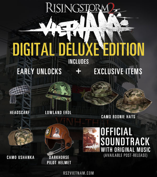 Rising Storm 2: Vietnam - Digital Deluxe Edition includes