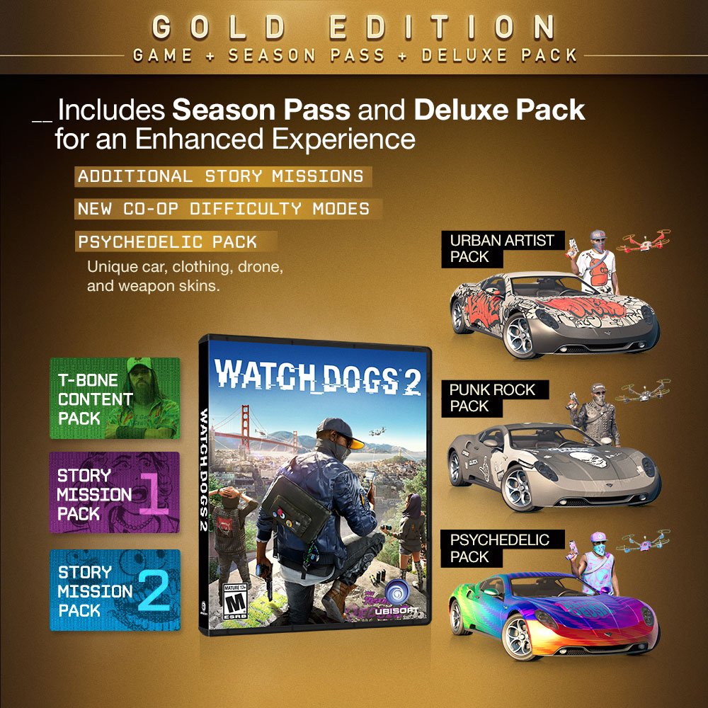 Watch Dogs 2 - Gold Edition includes