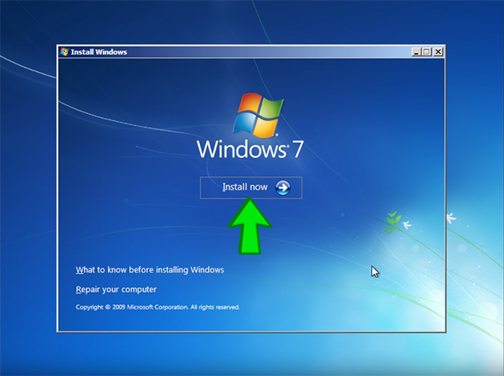 วิธีการติดตั้ง Windows 7