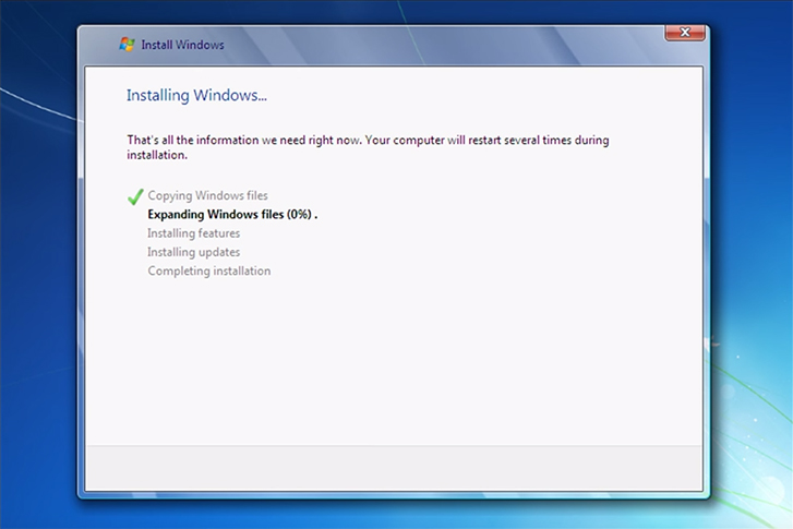 วิธีการติดตั้ง Windows 7