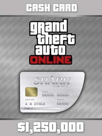 Grand Theft Auto Online: Great White Shark Cash Card - 1,250,000$ PC